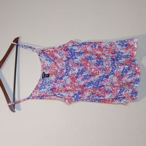 Torrid Speghetti Strap colorful button-down top